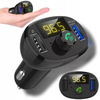 Transmiter Samochodowy FM Bluetooth 5.0 USB microSB 4w1 Ładowarka 3.4A