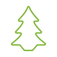 Figurka Dekoracyjna EDM 72128 Flexiled Kolor Zielony Jodła 45 x 3 x 62 cm