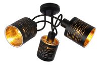 Nasufitowa lampa Tunno 15342-3D do jadalni czarna złota
