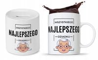 Zestaw Dla Dziadka Dzień Dziadka Kubek + Skarbonka Z Nadrukiem Ze Zdjęciem