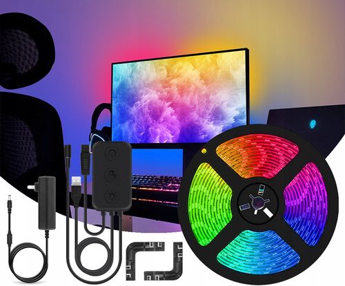 Taśma LED RGBIC PC Ambilight Synchronizacja ekranu na Arena.pl