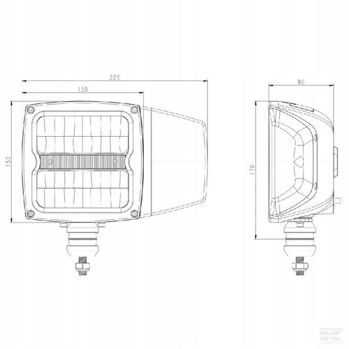 Reflektor Przedni LED, 38W Prostokątny 12/24V na Arena.pl