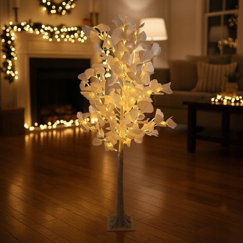 Drzewko Świąteczne Ozdobne Świecące LED BRZOZA 150 cm Lampki Białe Ciepłe na Arena.pl
