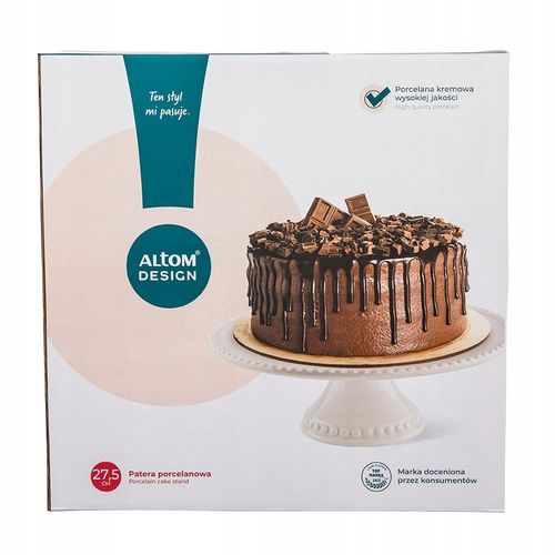 Patera talerz porcelanowy na ciasto tort Altom Design Regular 27,5 cm na Arena.pl