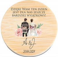 OTWIERACZ DREWNIANY z magnesem personalizacja imiona PODZIĘKOWANIE NA ŚLUB