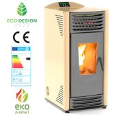 Piec powietrzny ekologiczny na pellet HELENA 8kW cappuccino A++