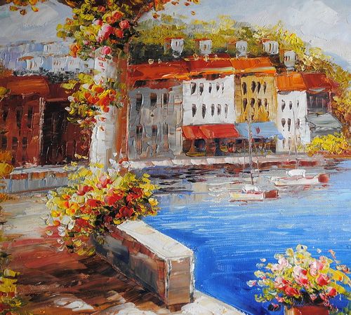 Pejzaż liguryjski (50x60cm) na Arena.pl