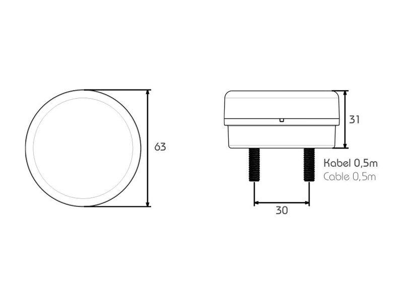 Lampa LED cofania PRO-MINI-RING 40054003 zdjęcie 4