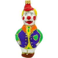 Bombka choinkowa szklana: Klaun kolorowy
