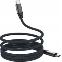 Kabel USB FIXED Magnetyczny Pleciony Kabel USB-C/USB-C 1,2m 240W szary
