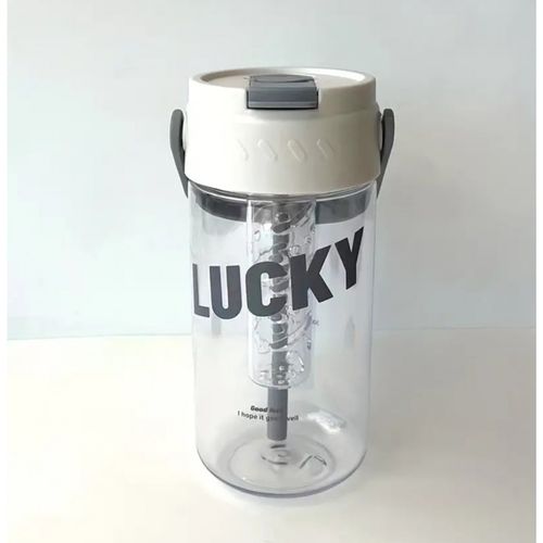 butelka bidon na wodę z koszyczkiem i słomką 600 ml lucky bd31 na Arena.pl