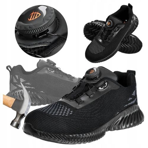 Buty robocze męskie Półbuty Siatkowe BOA z Noskiem BHP Oddychające Lekkie na Arena.pl