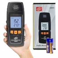 DETEKTOR CZUJNIK CZADU CO 1000PPM MIERNIK TLENKU WĘGLA LCD ALARM DŹWIĘKOWY