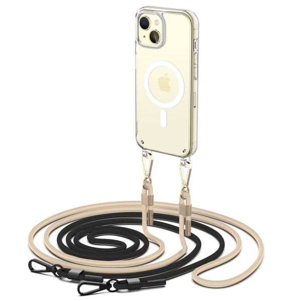 TECH-PROTECT FLEXAIR CHAIN MAGSAFE IPHONE 15 BLACK & BEIGE zdjęcie 1