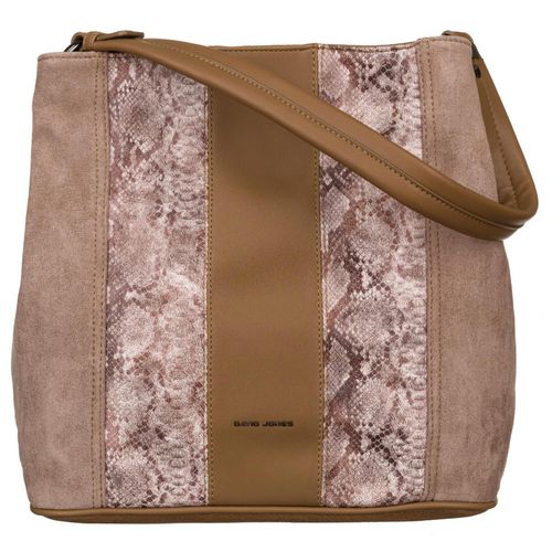torebka damska ze skóry ekologicznej z wężowym wzorem - david jones na Arena.pl
