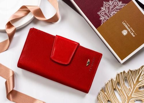 pojemny, skórzany portfel damski na zatrzask - peterson na Arena.pl