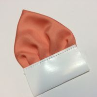 Łososiowa ciemna  poszetka trójkątna "Wypustka"