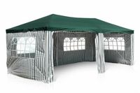 Ogrodowy namiot 3×6 m z oknami i ściankami, zielony