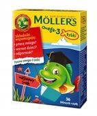 Mollers Omega-3 Rybki, żelki, smak malinowy, 36 szt.