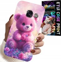ETUI DO SAMSUNG A5 2017 - SŁODKI MIŚ NA RÓŻOWYM TLE, CASE + SZKŁO