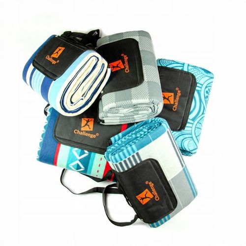 KOC PIKNIKOWY MAXI PLAŻOWY MATA IZOLACJA DUŻA Z UCHWYTEM XXL 2x2m Challenge na Arena.pl