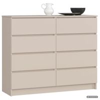 Komoda K120 Kaszmir 120 cm 8 szuflad 120x40x99 cm