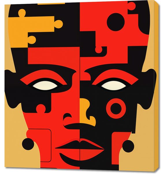 Obraz 90x100cm Puzzle Tożsamości zdjęcie 1