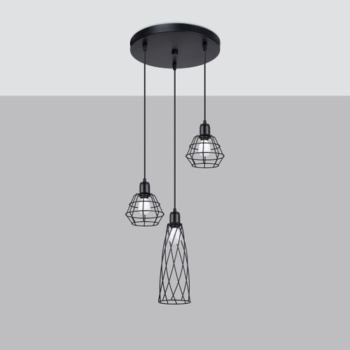 Lampa wisząca SUBA 3P czarna na Arena.pl