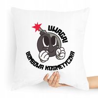 Poduszka Prezent Dla Kosmetyczki Bombowa Z Nadrukiem Ze Zdjęciem