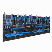 Tablica warsztatowa narzędzia 231,6x78 cm Niebieskie uchwyty