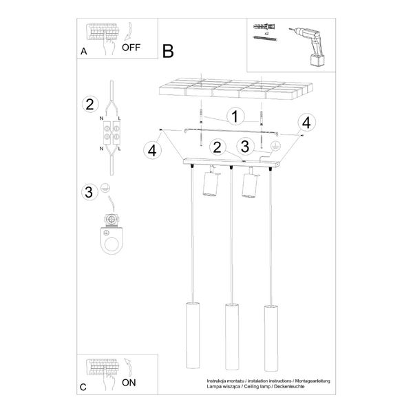 Lampa wisząca RING 3 czarny zdjęcie 4