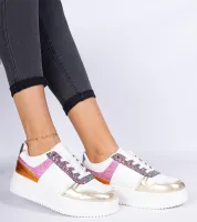 Wielokolorowe sneakersy damskie na grubej podeszwie Dolla 40