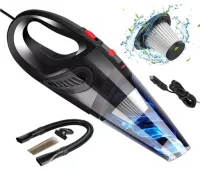 MOCNY RĘCZNY ODKURZACZ SAMOCHODOWY + KOŃCÓWKI 120W FILTR HEPA 120W 4200PA