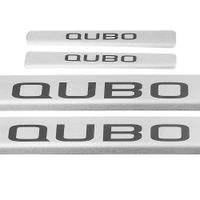 Listwa progowa FIAT QUBO Stal nierdzewna 304 mat z czarnymi literami 4szt