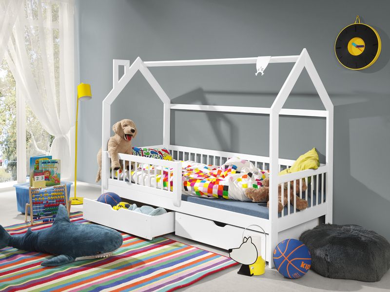 Łóżko parterowe domek OSKAR 80x170 zdjęcie 1