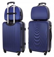 WALIZKA ZESTAW ŚREDNIA+KUFEREK BAGAŻ SAMOLOT 1051