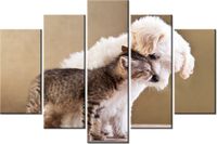 100CM 150CM OBRAZ 5 ELEM PRZYJACIELE ŚCIENNY