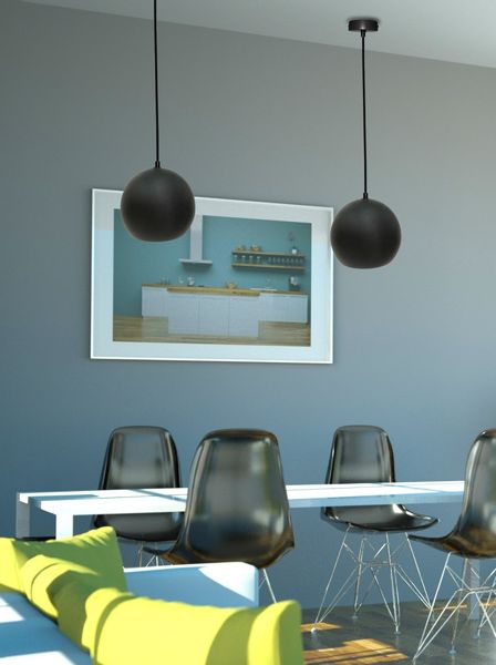 Flen lampa wisząca 1x40W E27 czarny zdjęcie 2