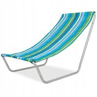 MOCNY LEŻAK PLAŻOWY SKŁADANY FOTEL OGRODOWY TURYSTYCZNY NIEBIESKI + TORBA