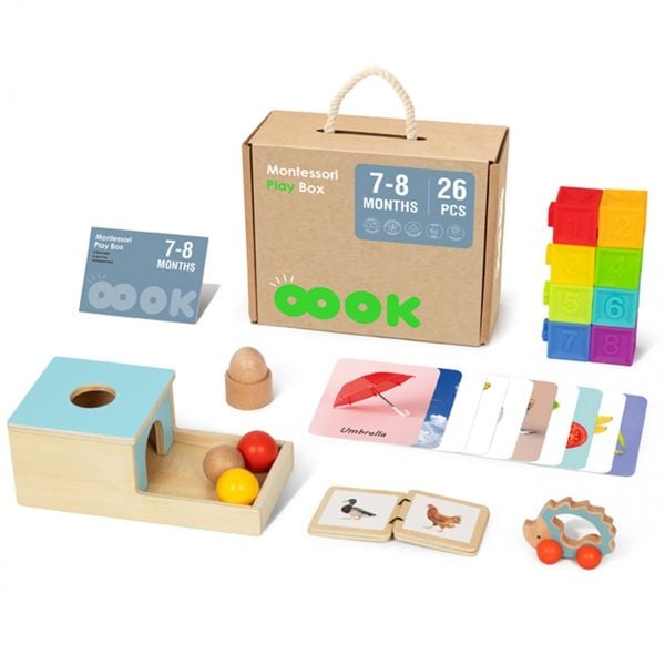 TOOKY TOY Box Pudełko XXL Montessori Edukacyjne 6w1 Sensoryczne 7-8 Mies zdjęcie 5