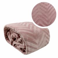 Miękki i gruby koc tłoczony jak narzuta COSTA 150x200 róż