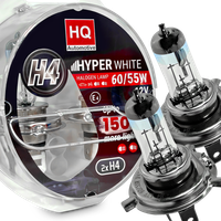 Żarówki H4 HQ Automotive +150% Więcej Światła Hyper White 60/55W 12V Białe