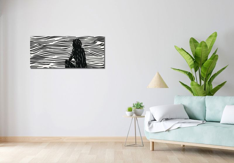 Obraz 100x40cm Złożone Fluidalne Linie zdjęcie 2