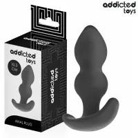addicted toys plug s 10,3 cm silikonowy model kulisty czarny