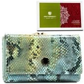 portfel damski na karty i bilon z modnym wzorem - peterson