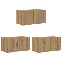 Szafka pod telewizor 3 pcs Brązowy 60 x 30 x 30 cm