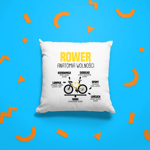 Rower anatomia wolności - poduszka na prezent na Arena.pl