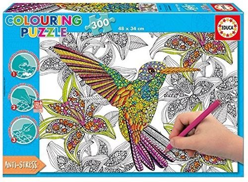 Educa 300 ELEMENTÓW Koliber Puzzle do kolorowania na Arena.pl