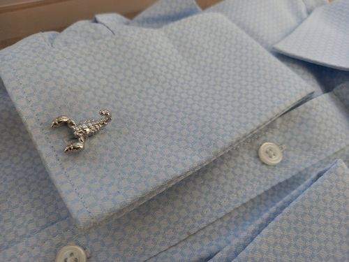 Spinki do mankietów koszuli srebrny Skorpion na Arena.pl