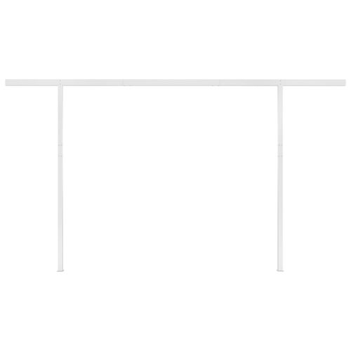 Automatycznie zwijana markiza z słupkami, 4,5x3,5m, żółto-biała na Arena.pl